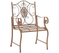 CLP Chaise de Jardin Punjab de Style Rustique I Chaise en Fer laqué I Fauteuil de Jardin particulièrement Stable, Couleur:Marron Antique