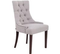 CLP Chaise de salle à manger Aberdeen tissu , Gris/Antique Piètement Antique G