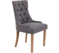 CLP Chaise de salle à manger Aberdeen tissu , Gris foncé/Antique clair gris G