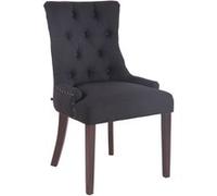 CLP Chaise de salle à manger Aberdeen tissu , Noir /Antique noir G