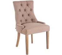 CLP Chaise de salle à manger Aberdeen tissu , Taupe/Antique clair marron G