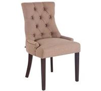 CLP Chaise de salle à manger Aberdeen tissu , Taupe/Antique marron G