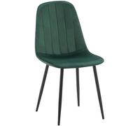 CLP Chaise de Salle à Manger Baxter I Chaise rembourrée recouverte de Velours I Structure en métal, Couleur:Vert