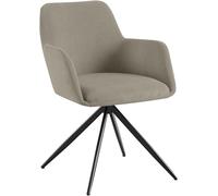 CLP Chaise de Salle à Manger Cord, Chaise rembourrée Olema, Chaise de Cuisine pivotante 180° mécanisme de pivotement, Couleur:Taupe
