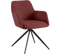 CLP Chaise de Salle à Manger Cord, Chaise rembourrée Olema, Chaise de Cuisine pivotante 180° mécanisme de pivotement, Couleur:Bordeaux