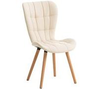 CLP Chaise de salle à manger Elda en similicuir , Crème beige G