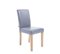 CLP Chaise de salle à manger Ina similicuir à haut dossier,gris naturel