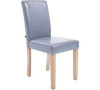 CLP Chaise de salle à manger Ina similicuir à haut dossier,gris naturel