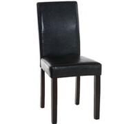 Chaise de salle à manger - CLP - Ina - Similicuir - Noir - Marron foncé