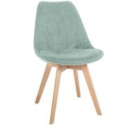 CLP Chaise de Salle à Manger Linares rembourrée, Chaise de Cuisine avec Dossier, Structure en Bois de hêtre, Patins de Protection Couleur:Turquoise;Matériel:Cordon