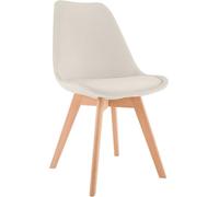 Chaise de salle à manger - CLP - Linares - Beige - Velours - Design contemporain