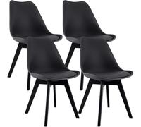 Lot de 4 chaise clp interieur non empilable non pliable en plastique H. 83 cm noir noir G