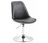 Chaise de salle à manger MAVERICK similicuir , Noir /Chrome