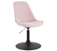 CLP Chaise de salle à manger Maverick velours pivotant et réglable en continu,rose noir