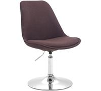 Chaise de salle à manger MAVERICK tissu , Marron/Chrome