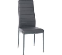 CLP Chaise de Salle à Manger Mayfair I Chaise de Cuisine avec piètement à Quatre Pieds, Couleur:Gris, Matériel:Similicuir