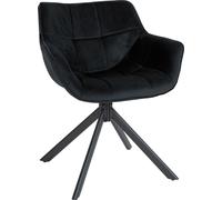CLP Chaise de salle à manger pour visiteurs Westport avec revêtement en velours et rembourrage de qualité supérieure,gris
