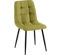 CLP Chaise de Salle ‡ Manger Antibes I Chaise rembourrÈe avec revÍtement en Tissu I avec Protections de Sol, Couleur:Vert