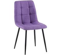 CLP Chaise Antibes – Rembourrée, dossier, piètement métal noir – Violet