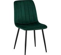 CLP Chaise de salle à manger rembourrée Dijon, avec coutures décoratives & protections de sol,velours crème