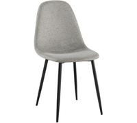 CLP Chaise de salle à manger Napier - rembourrée, dossier, structure métal, gris clair, 150 kg
