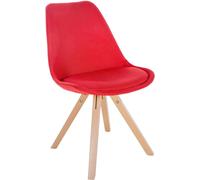 CLP Chaise de salle à manger Sofia avec revêtement en tissu et rembourrage de qualité supérieure,taupe naturel (anguleux)
