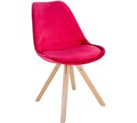 CLP Chaise de salle à manger Sofia avec revêtement en velours et rembourrage de qualité supérieure,vert clair naturel (angulaire)