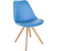 CLP Chaise de salle à manger Sofia Revêtement en similicuir et rembourrage de qualité supérieure,gris naturel (rond)