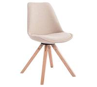 CLP Trading GmbH Chaise Toulouse – Tissu, Style scandinave, Assise rembourrée, Crème/Natura