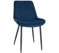 CLP Chaise de Salle à Manger Victoria I Chaise rembourrée recouverte de Velours I avec Protections de Sol, Couleur:Bleu