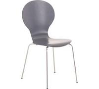 CLP Chaise de visiteur Diego en bois , Gris gris G