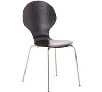 CLP Chaise de visiteur Diego en bois , Noir Noir G