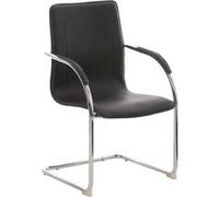 CLP Chaise de visiteur Melina en similicuir , Noir Noir G