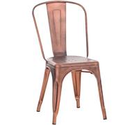 CLP Chaise empilable Benedikt en Metal avec Dossier, Style bistrot, pour Restaurants et Cuisines, Design Robuste, Charge Max. 200 kg Couleur:cuivre