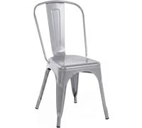 CLP Chaise Benedikt I - Métallique empilable, facile d'entretien, jusqu'à 200 kg - Argent