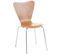 CLP Chaise Empilable Calisto en Bois - Assise Ergonomique - Chaise de Salle d'Attente en Bois Chaise, Hauteur Assise 45 cm -Couleurs au Choix:, Couleur:chęne