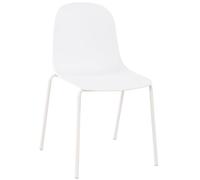 CLP Chaise empilable Hardin I Chaise d'extérieur Absolument résistante aux intempéries et aux UV, Couleur:Blanc