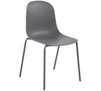 CLP Chaise empilable Hardin I Chaise d'extérieur Absolument résistante aux intempéries et aux UV, Couleur:Gris foncé