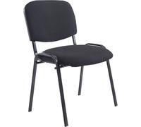 CLP Chaise empilable Ken XL Tissu empilable et structure métallique robuste,noir