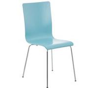 CLP Chaise en bois avec piètement en métal PEPE , Bleu clair bleu G