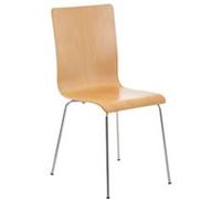 CLP Chaise en bois avec piètement en métal PEPE , Nature bois G