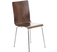 CLP Chaise en bois avec piètement en métal PEPE , Noyer