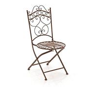 CLP Chaise en fer Indra style Art Nouveau I Chaise de jardin antique fabriquée à la main I Disponible Couleur : marron antique