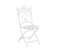 CLP Chaise en fer Indra style Art Nouveau I Chaise de jardin antique fabriquée à la main I Disponible Couleur : blanc