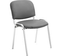 CLP Chaise Ken chrome similicuir empilable et au design moderne,orange