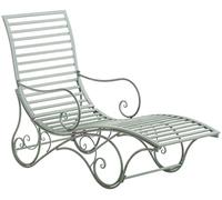 CLP Chaise Longue de Jardin Amiens I Structure métallique au Look Antique I Stable et Durable I pour la terrasse, Le Jardin et Le Jardin d'hiver dans Le Style Maison de Campagne Couleur:Vert Antique