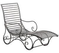CLP Chaise Longue de Jardin Amiens I Structure métallique au Look Antique I Stable et Durable I pour la terrasse, Le Jardin et Le Jardin d'hiver dans Le Style Maison de Campagne Couleur:Bronze
