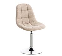 CLP Chaise Lounge Emil Tissu I Siège Rembourré I Chaise Pivotante I Piètement en Métal, Couleur:crème