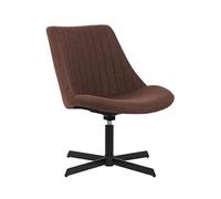 CLP Chaise lounge Granby en Tissu avec Pied en métal , Marron Marron G