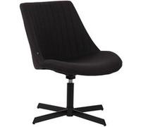 CLP Chaise lounge Granby en Tissu avec Pied en métal , Noir Noir G